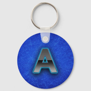 Letter A - neon blue edition Sleutelhanger