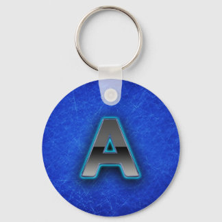 Letter A - neon blue edition Sleutelhanger