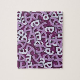 Letter A Paarse Legpuzzel