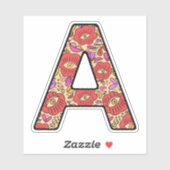 Letter A Pattern Custom-Cut Vinyl Sticker (Feuille)