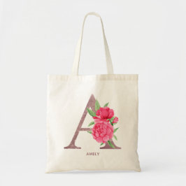 Letter A Persoonlijke naam monogram bridesmaid Tote Bag