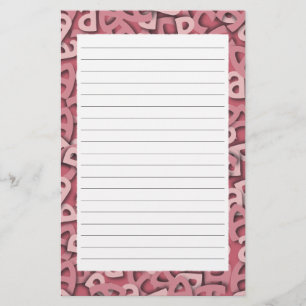 Letter A Pink Briefpapier