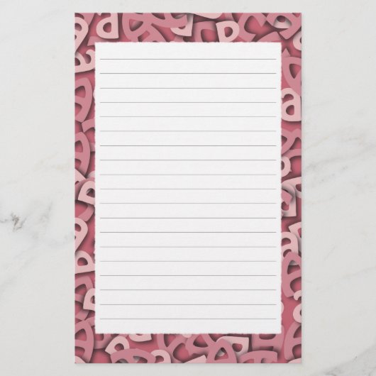 Letter A Pink Briefpapier (Voorkant)