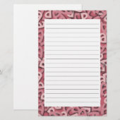 Letter A Pink Briefpapier (Voorkant / Achterkant)