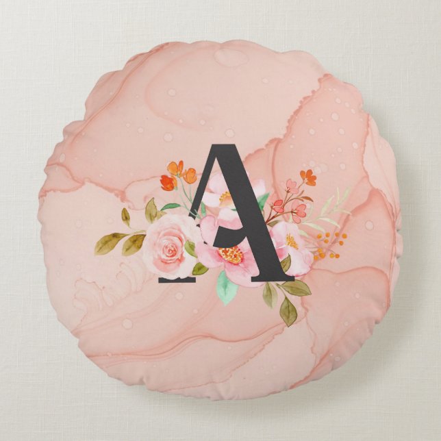 Letter A Rond Kussen (Voorkant)