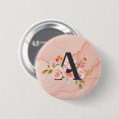 Letter A Ronde Button 5,7 Cm (Voorkant /achterkant)
