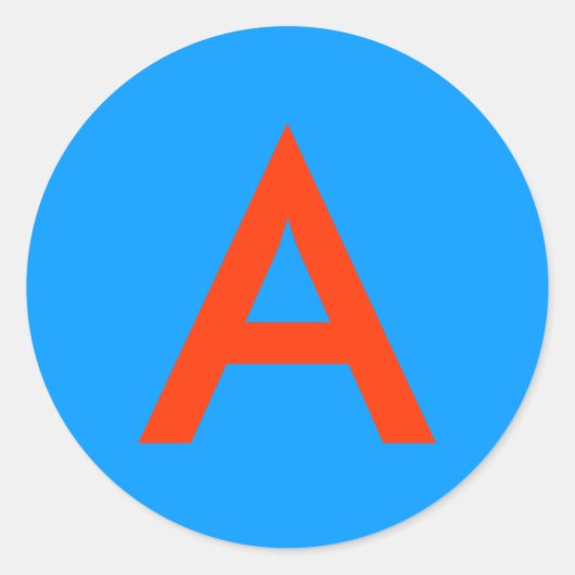 Letter A sticker (Voorkant)