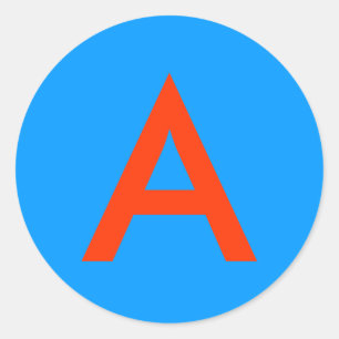Letter A sticker