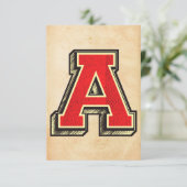  Letter A Unieke aangepaste versie Kaart (Staand voorkant)
