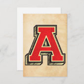  Letter A Unieke aangepaste versie Kaart (Voorkant / Achterkant)