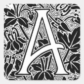  letter A Vierkante Sticker (Voorkant)