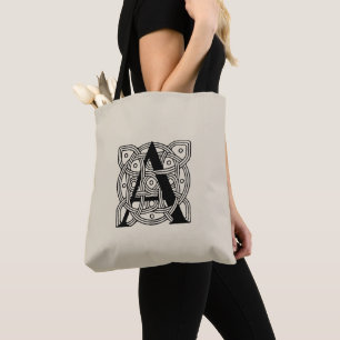 Letter A Vintage Celtic Knot Monogram Draagtas