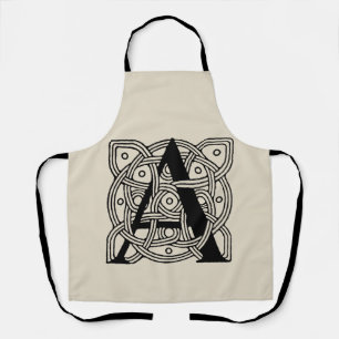 Letter A Vintage Celtic Knot Monogram Schort