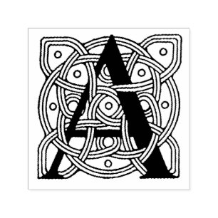 Letter A Vintage Celtic Knot Monogram Zelfinktende Stempel