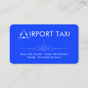 Letter-A Vliegtuig Luchthaven Taxi Service Visitekaartje