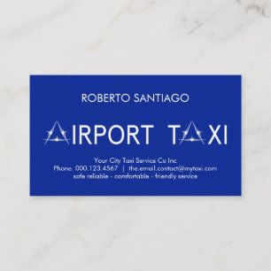 Letter-A Vliegtuig Luchthaven Taxi Visitekaartje