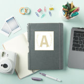 Letter A wit + neutraal ABC alfabet Baby Blocks Sticker (iPad Cover)