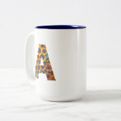 Letter A with sunflowers mug (Devant gauche)