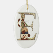 Letter Art - E - kerstversiering Keramisch Ornament (Rechts)