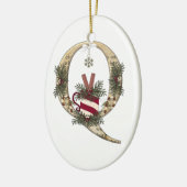 Letter Art - Q - kerstcadeaubon Mok-versiering Keramisch Ornament (Links)