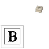 Letter B 1 inch rubberen stempel (Gestempeld)