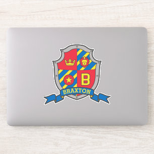 Letter B aangepaste naam Braxton lion messghts cre Sticker