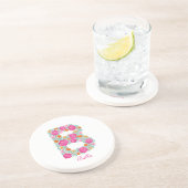 letter B aangepaste zandsteen costar Onderzetter (Zijkant)