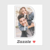 Letter B Alphabet & Photo Custom-Cut Vinyl Sticker (Feuille)