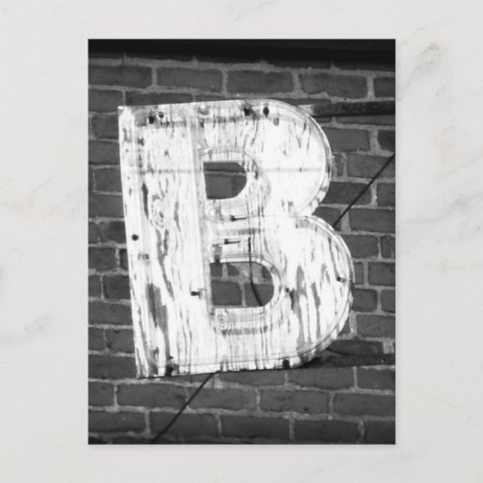 Letter B Briefkaart (Voorkant)