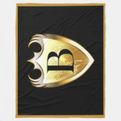 Letter B Capital Alphabet Fleece Deken (Voorkant)