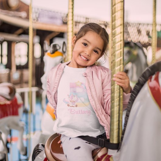 Letter B Eenhoorn Baby T-Shirt