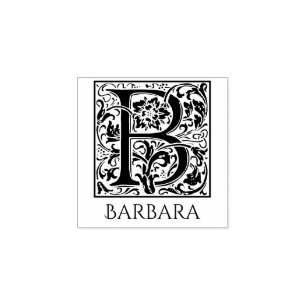 Letter B  Eerste letter met naam Rubberstempel