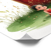 Letter B Fairy Art Poster - Cherry Blossoms (Coin)