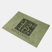 Letter B First Letter Monogram Gepersonaliseerd Deurmat (Schuin)