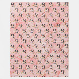 Letter B Fleece Deken