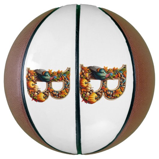 Letter B in Thanksgiving style Basketbal (Verticaal)