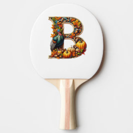 Letter B in Thanksgiving style Tafeltennisbatje