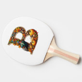 Letter B in Thanksgiving style Tafeltennisbatje (Zijkant)