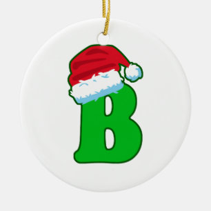 Letter B-kerstkerstkerstkerstkerstkerstkerstkerstk Keramisch Ornament