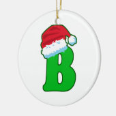 Letter B-kerstkerstkerstkerstkerstkerstkerstkerstk Keramisch Ornament (Links)