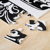 Letter B Medieval Monogram  Initiaal Legpuzzel (Zijkant)