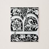 Letter B Medieval Monogram  Initiaal Legpuzzel (Verticaal)