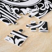 Letter B Medieval Monogram  Initiaal Legpuzzel (Zijkant)