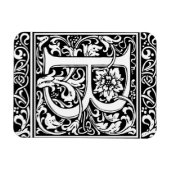 Letter B Medieval Monogram Initiaal Magneet (Horizontaal)