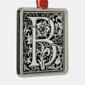 Letter B Medieval Monogram Initiaal Metalen Ornament (Rechts)