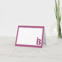 Letter B met Uil Blank Note Kaart
