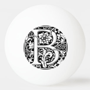 Letter B Middeleeuws Monogram Art Nouveau Pingpongballen