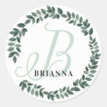 Letter B Monogram Aangepaste naam Minimalistische