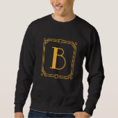 Letter B Monogram Alphabet B Initial Geometric Dec Trui (Voorkant)