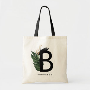 Letter B Monogram Gold Foil tropisch gepersonalis Tote Bag